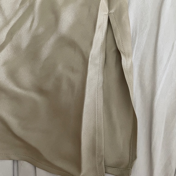 ANINE BING Bar Silk Skirt in Taupe Size Small - Picture 6 of 6